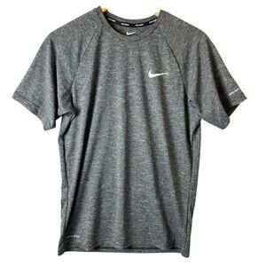 Nike Swim Top Mens UPF 40 Dri Fit Gray Athletic Activewear Performance Workout